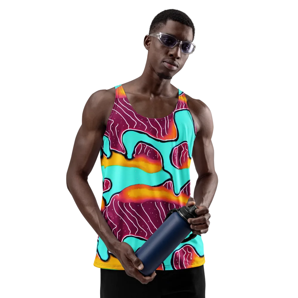 Aqua Heat on Men's Tank Top — Front