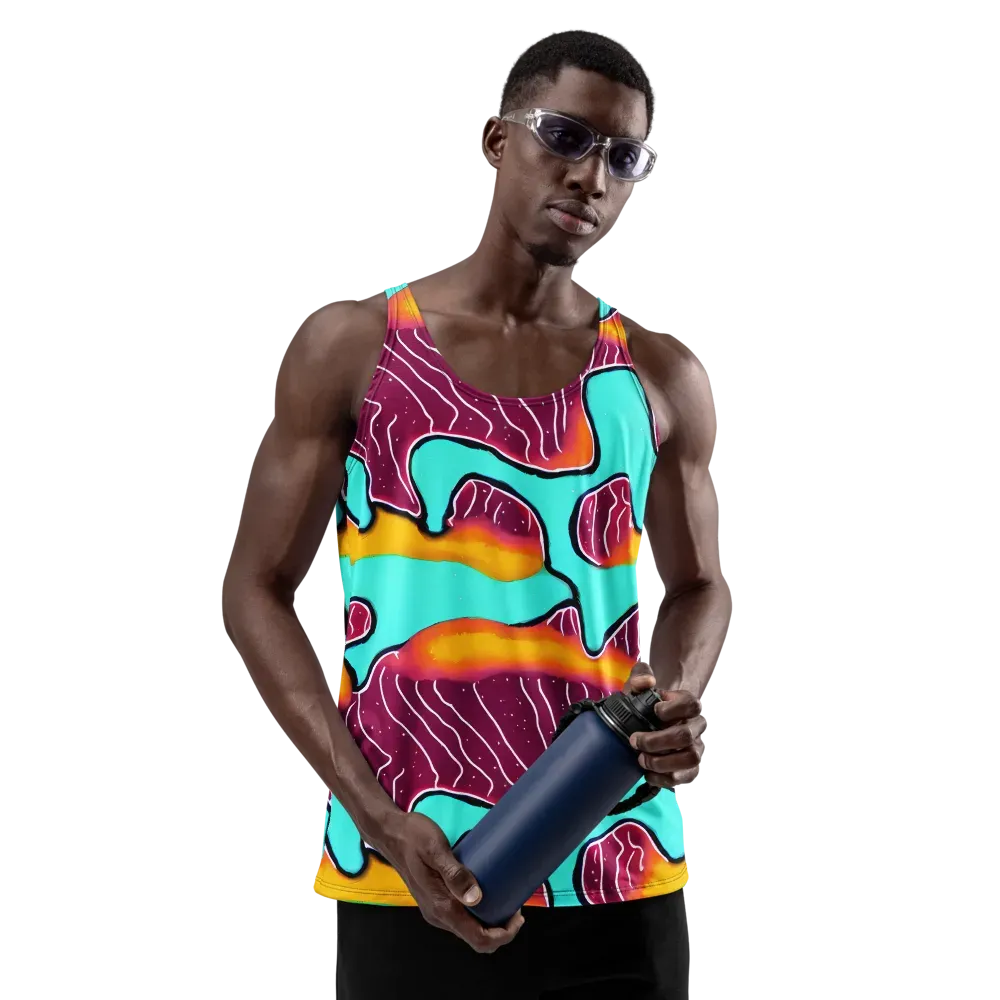 Aqua Heat on Men's Tank Top — Front