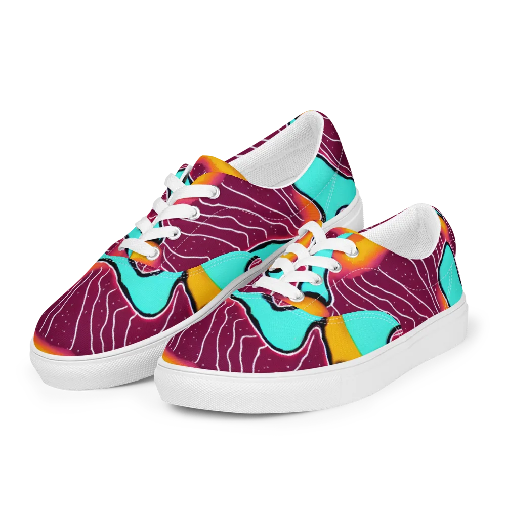 Aqua Heat on Men's Lace-Up Canvas Shoes — Left Front