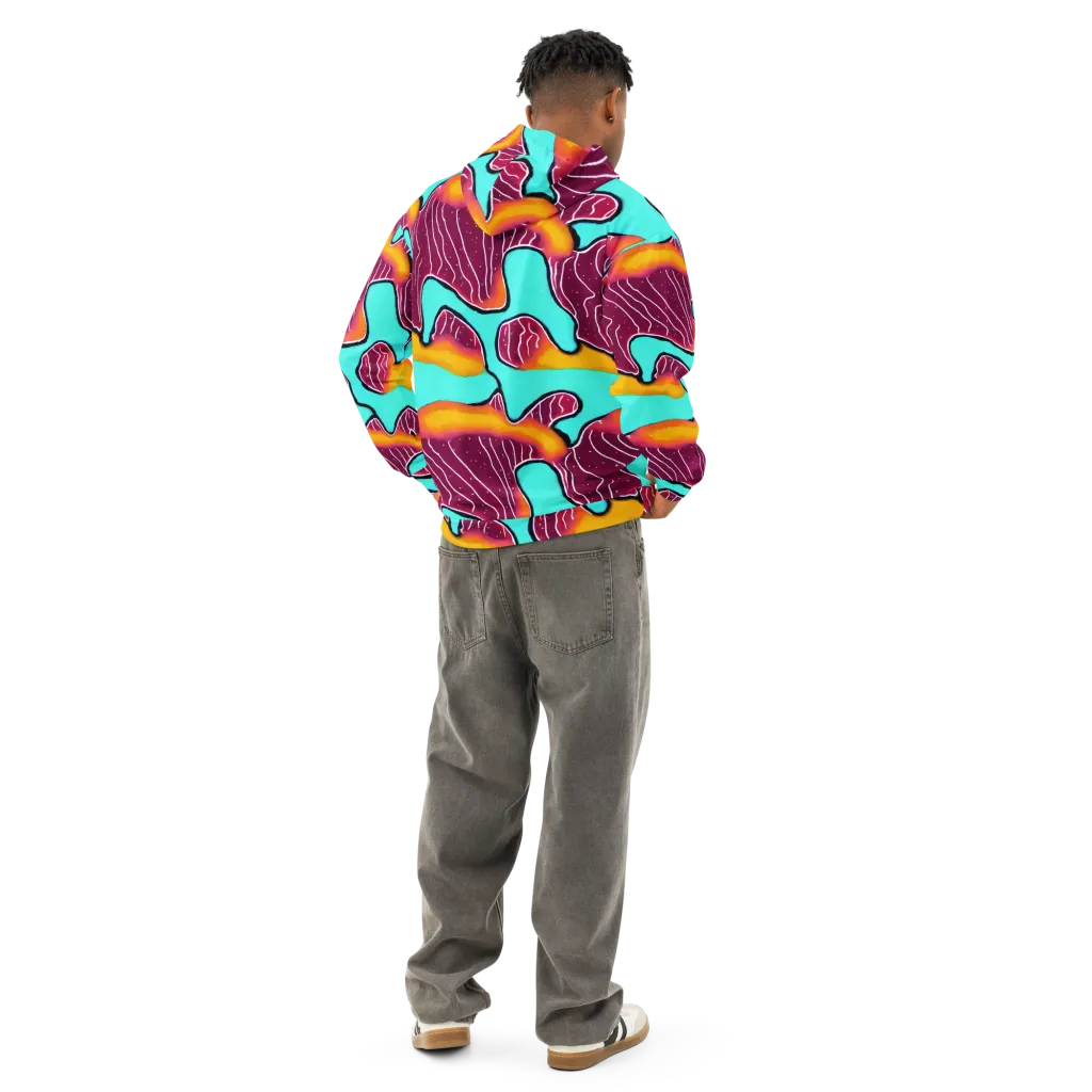 Aqua Heat on Cotton Hoodie — Back