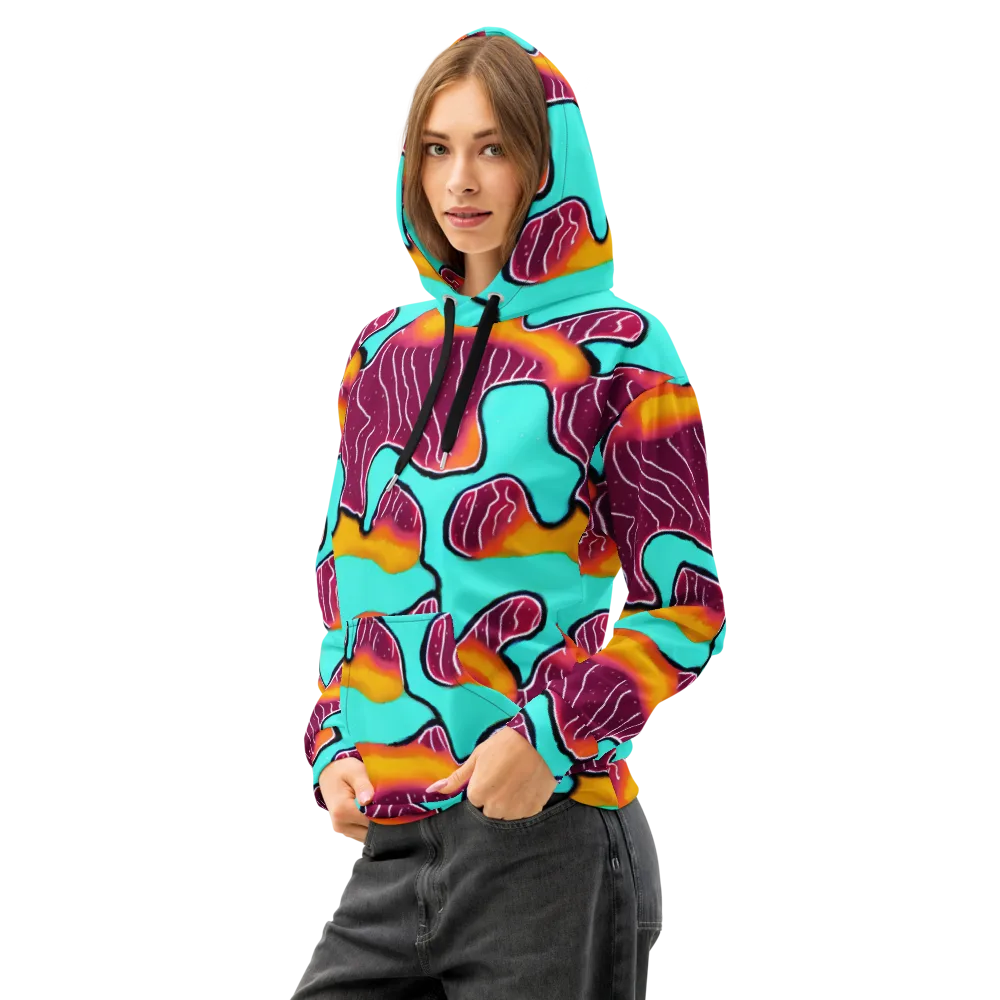 Aqua Heat on Cotton Hoodie — Left Front