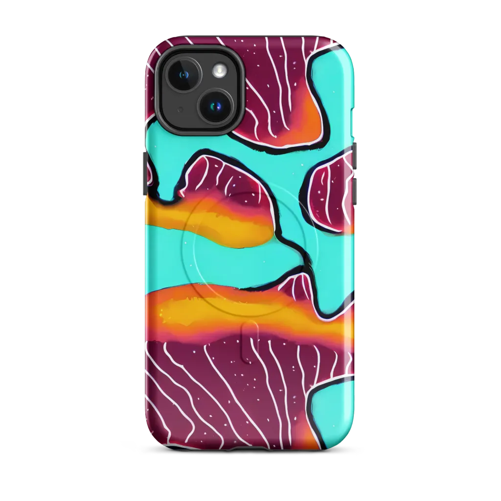 Aqua Heat on MagSafe Tough Case for iPhone® — Front