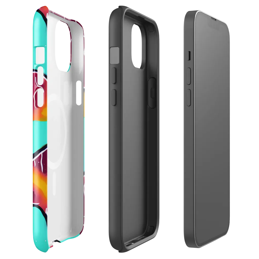 Aqua Heat on MagSafe Tough Case for iPhone® — Front
