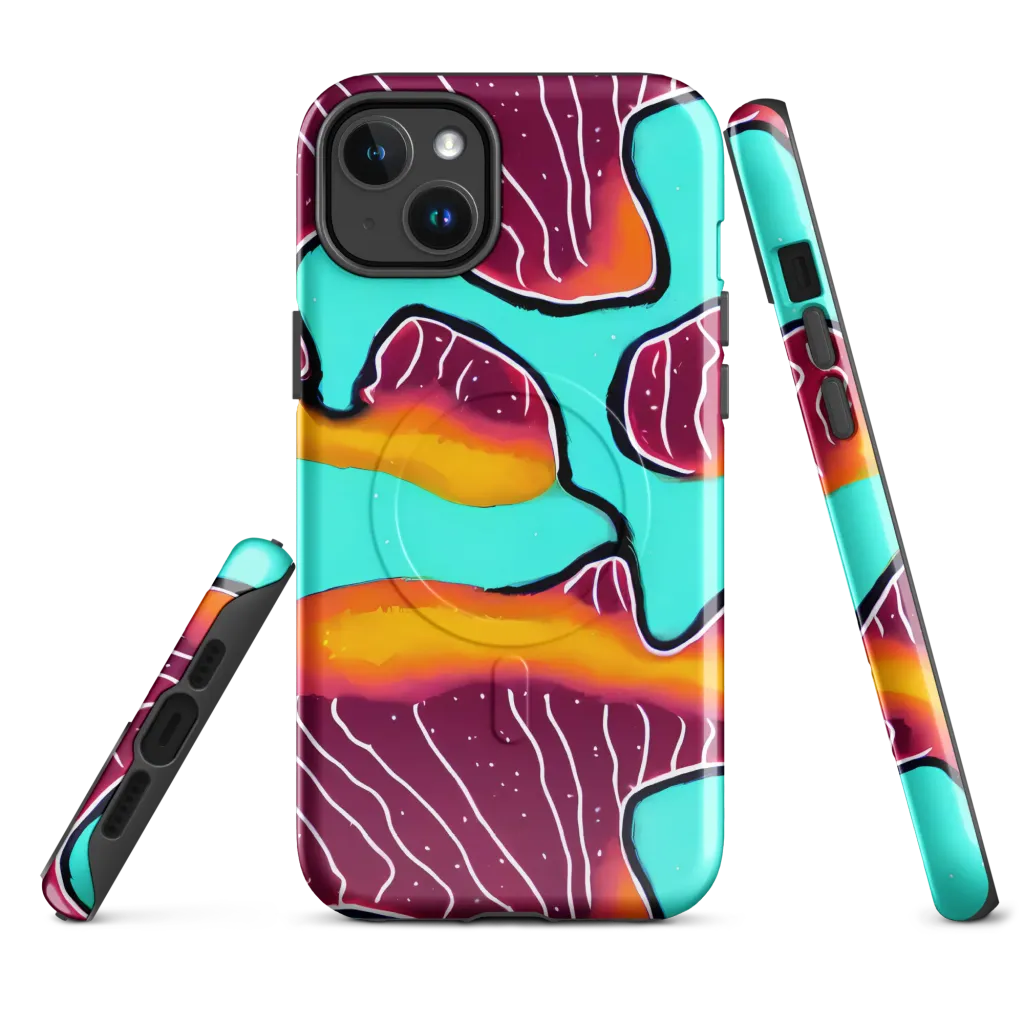 Aqua Heat on MagSafe Tough Case for iPhone® — Front