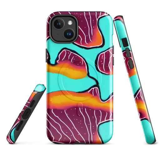 Aqua Heat on a MagSafe Tough Case for iPhone®