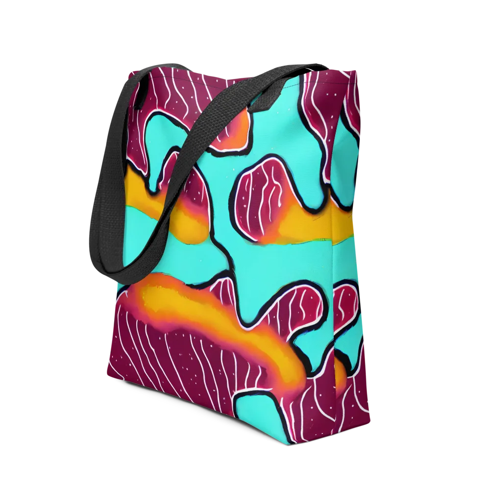 Aqua Heat on Tote Bag — Front