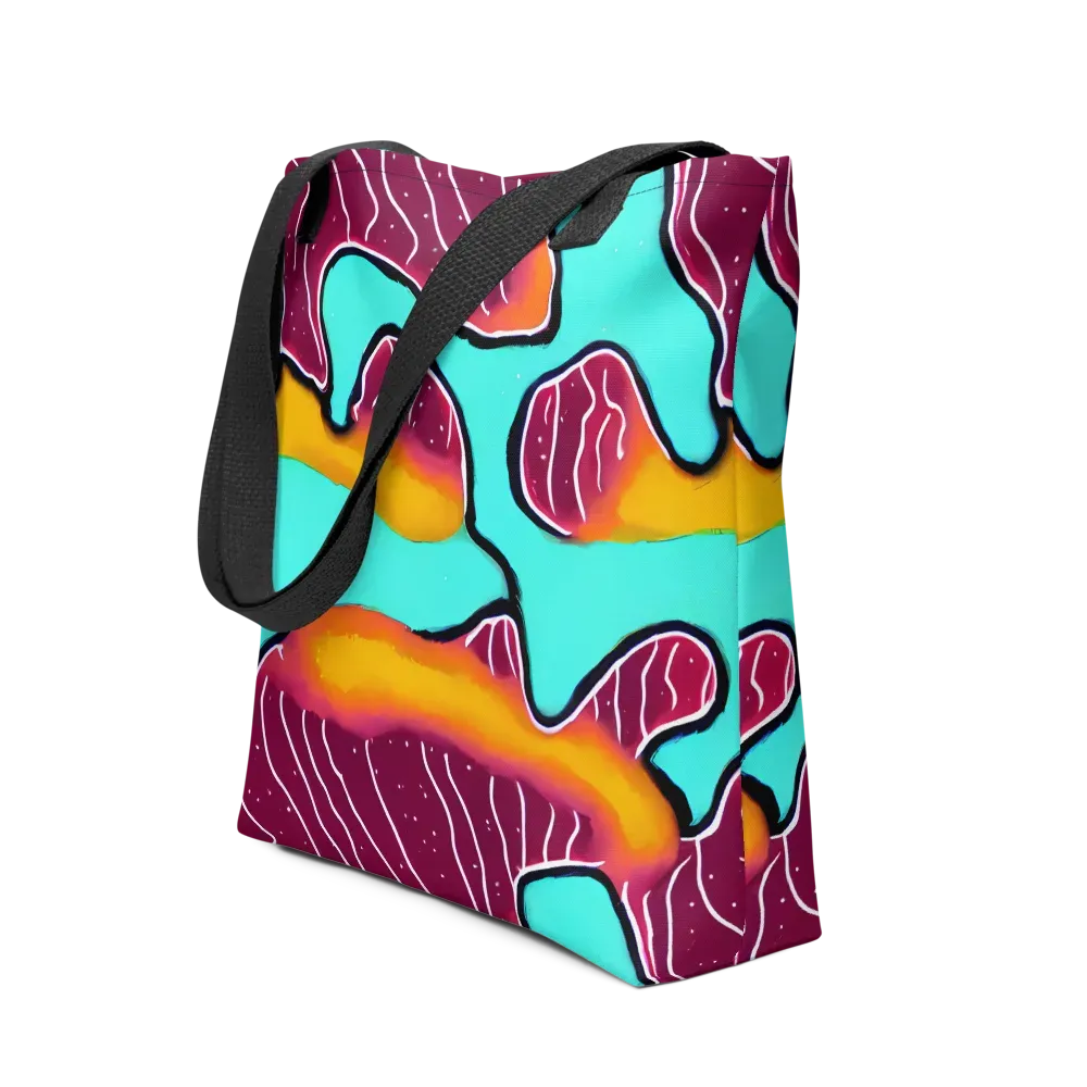 Aqua Heat on Tote Bag — Front