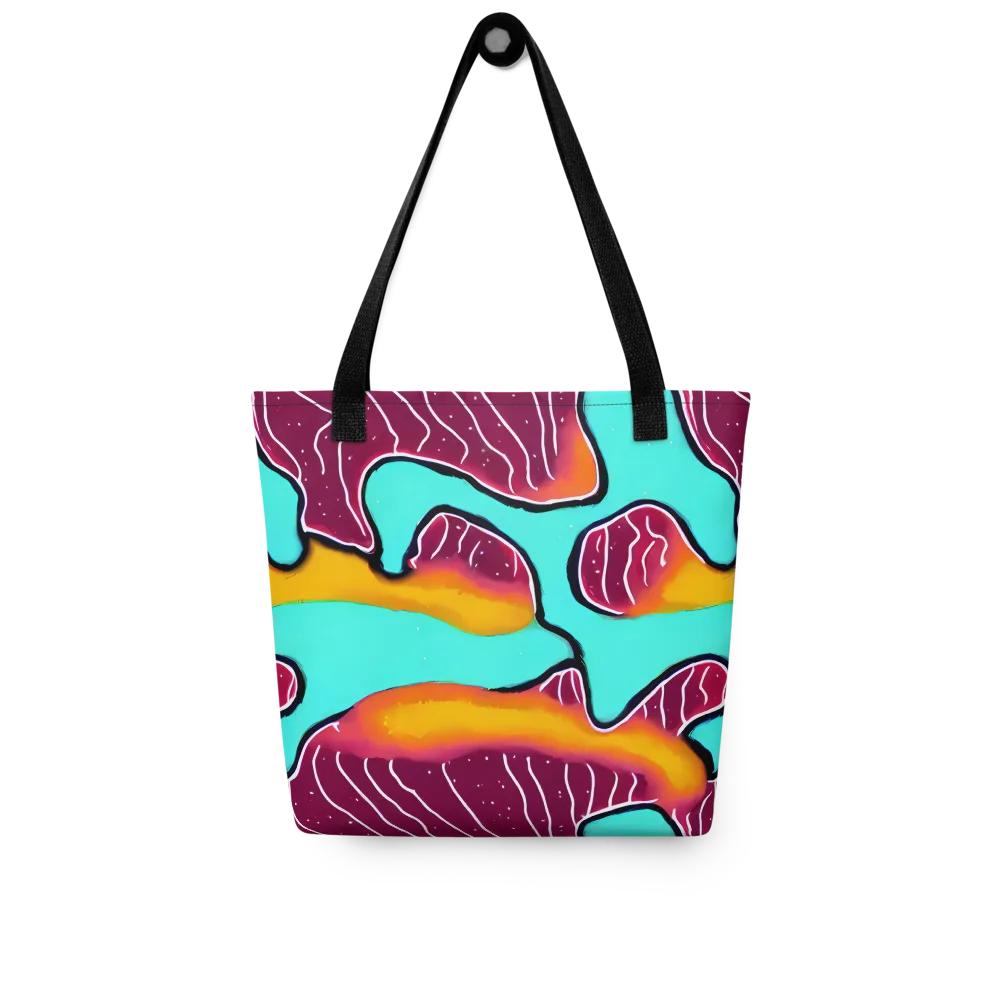 Aqua Heat on Tote Bag — Front