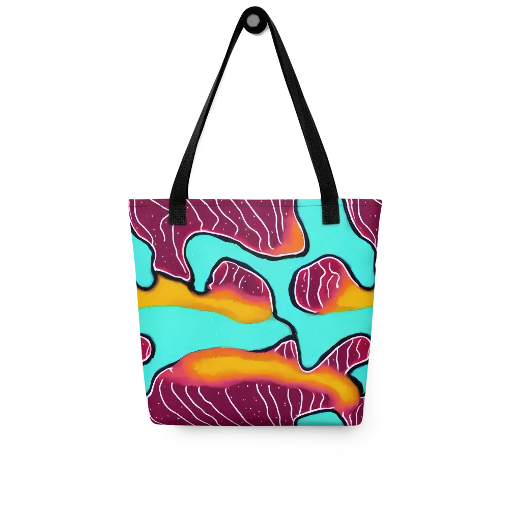 Aqua Heat on Tote Bag — Front
