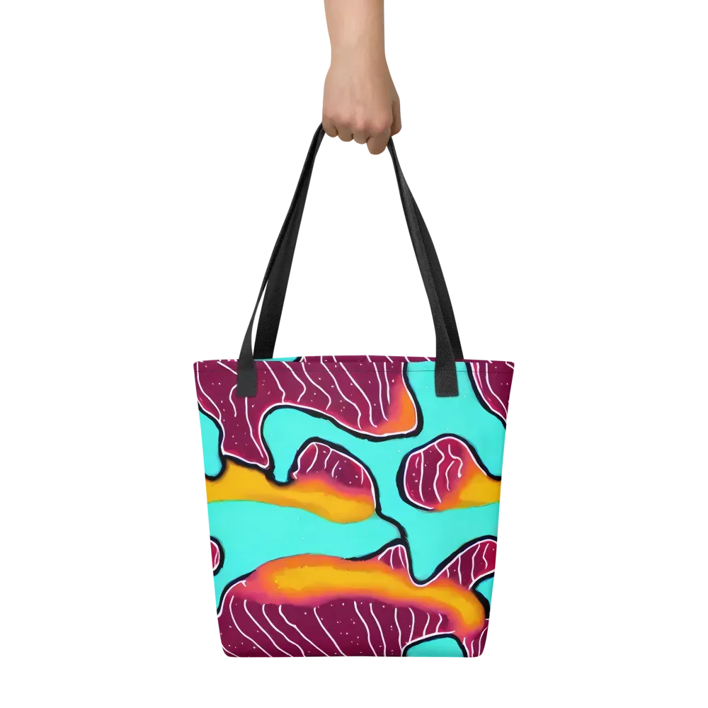 Aqua Heat on Tote Bag — Front