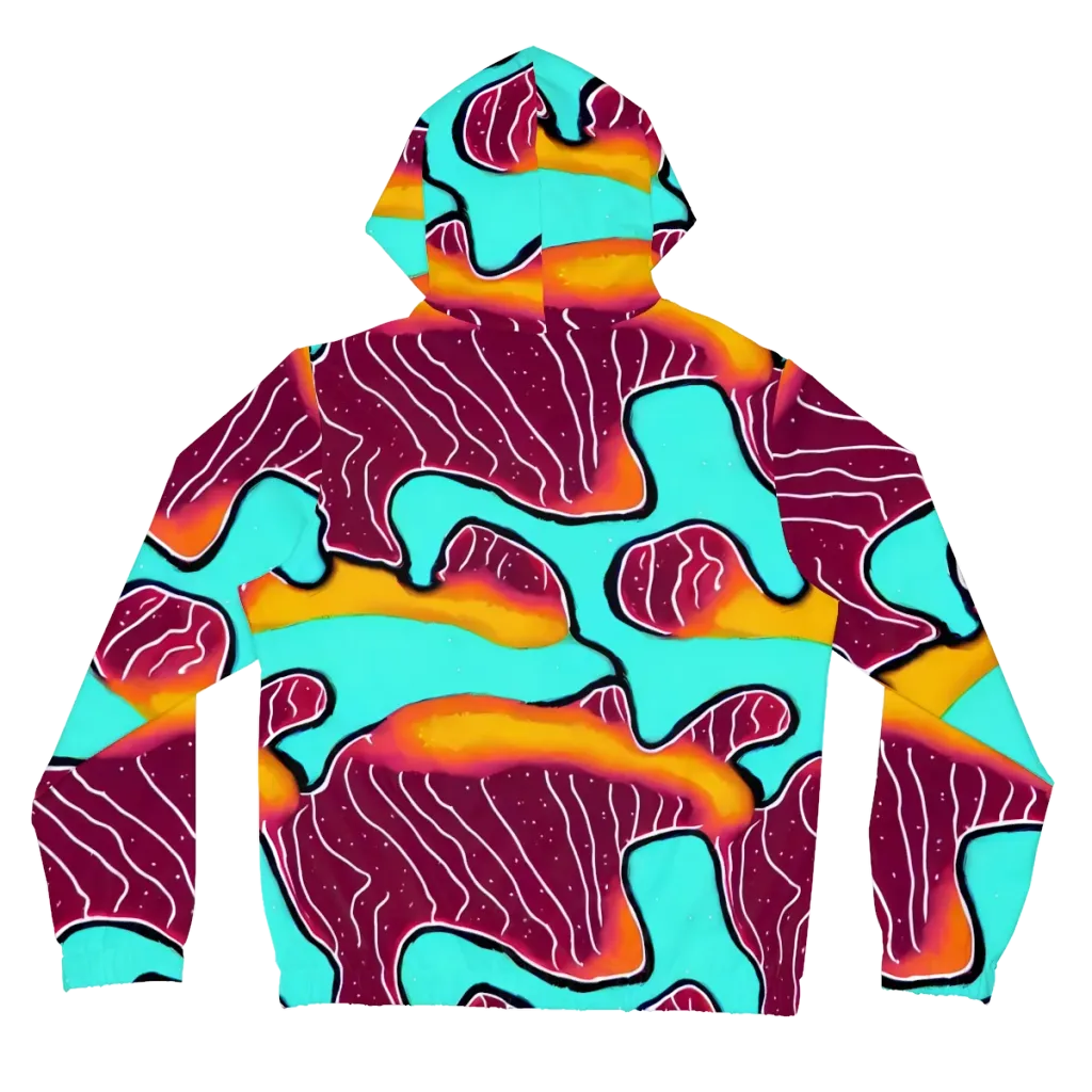 Aqua Heat on Women's Full-Zip Hoodie — Back