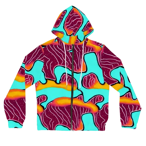 Aqua Heat on a Women's Full-Zip Hoodie