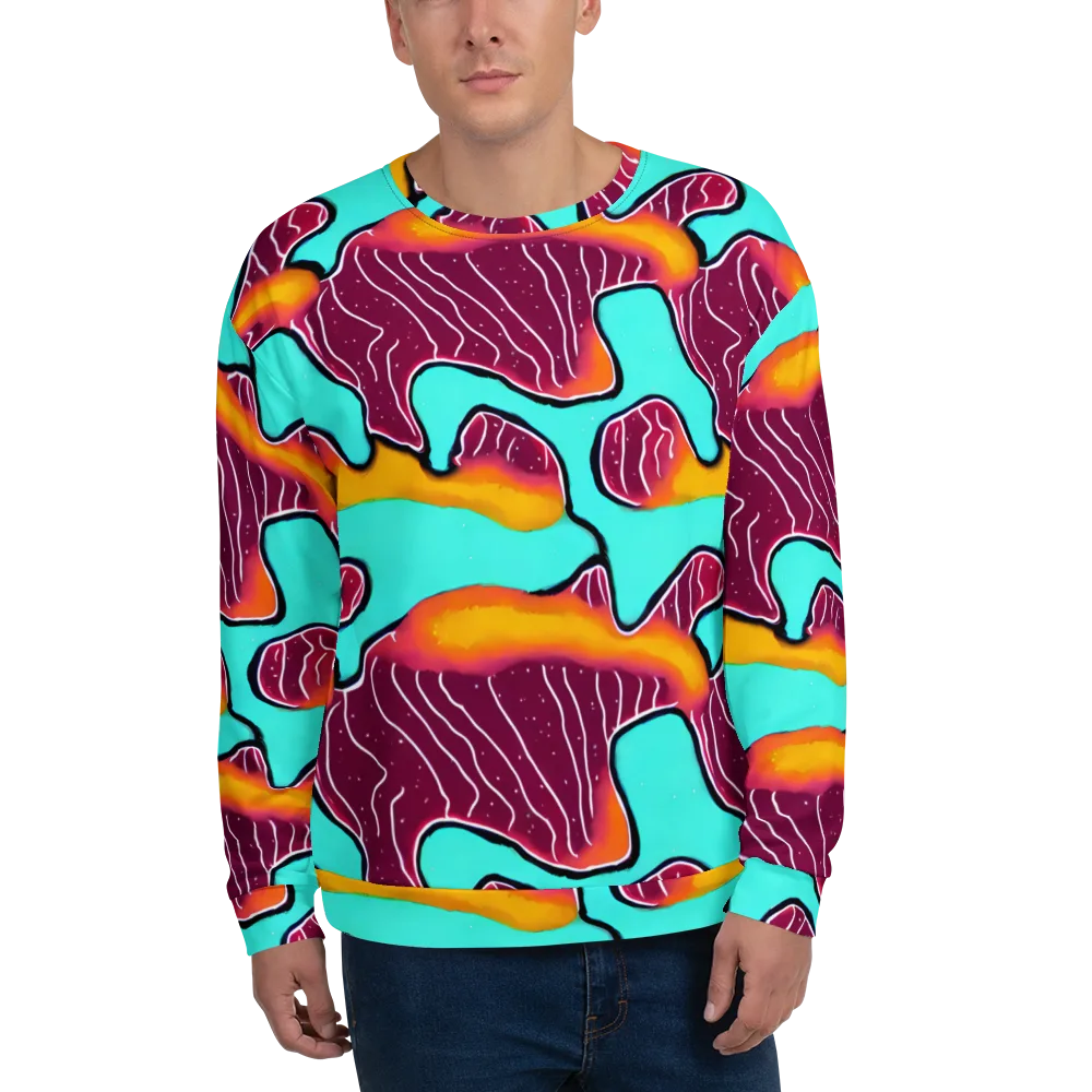 Aqua Heat on Sweatshirt — Front