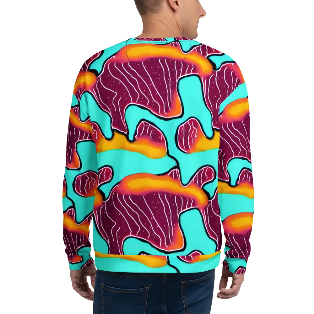 Aqua Heat on Sweatshirt — Back