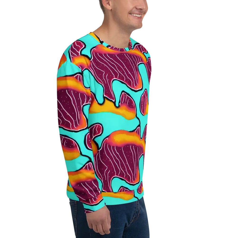 Aqua Heat on Sweatshirt — Right Front
