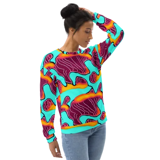 Aqua Heat on a Sweatshirt