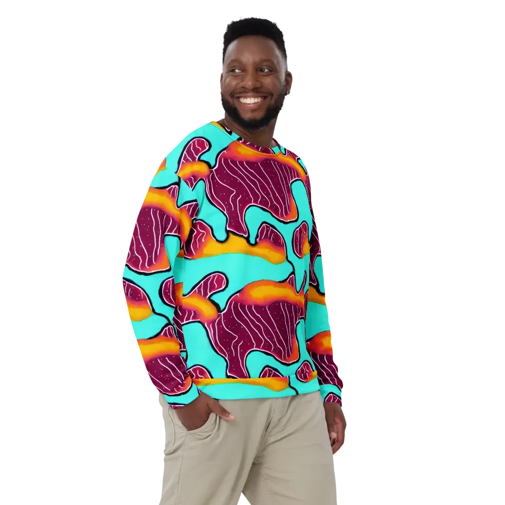 Aqua Heat on Sweatshirt — Front
