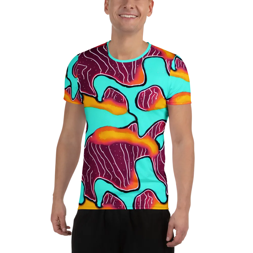 Aqua Heat on Men's Athletic T-Shirt — Front