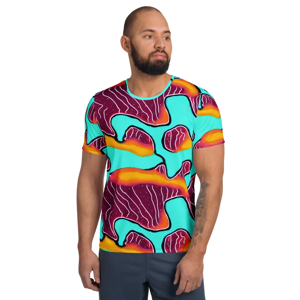 Aqua Heat on Men's Athletic T-Shirt — Front