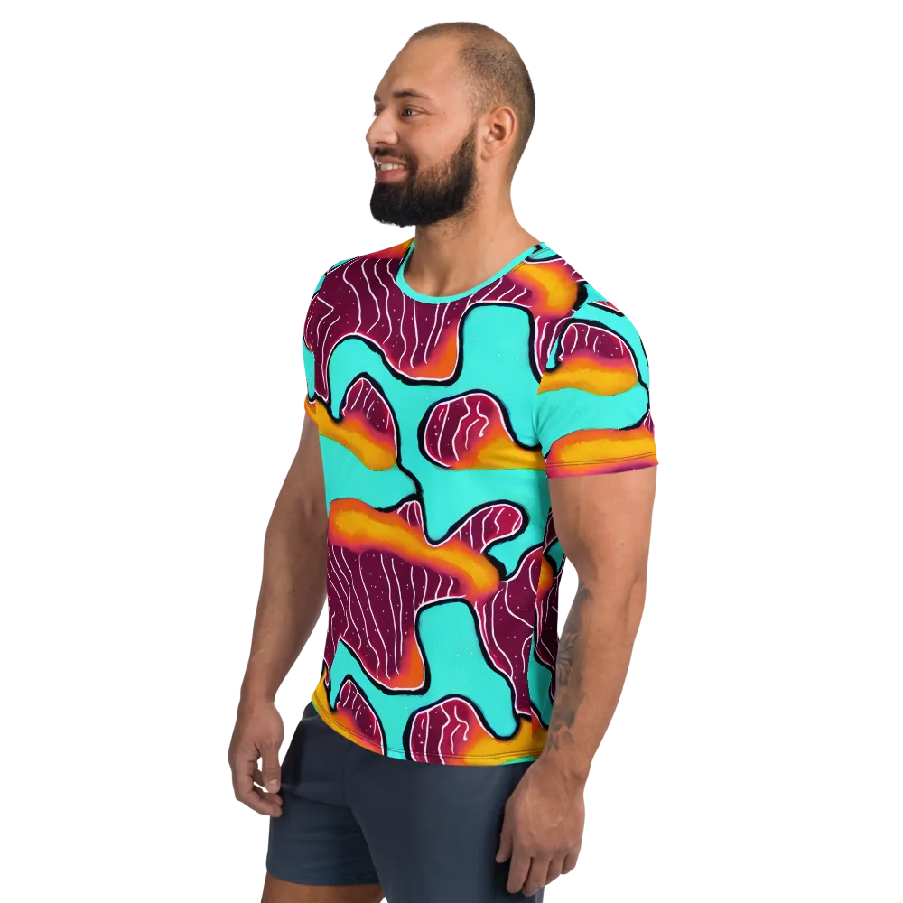 Aqua Heat on Men's Athletic T-Shirt — Left