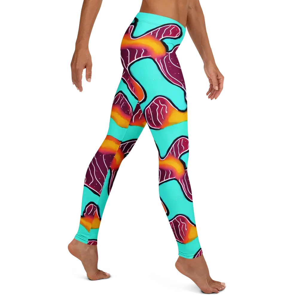 Aqua Heat on Leggings — Right