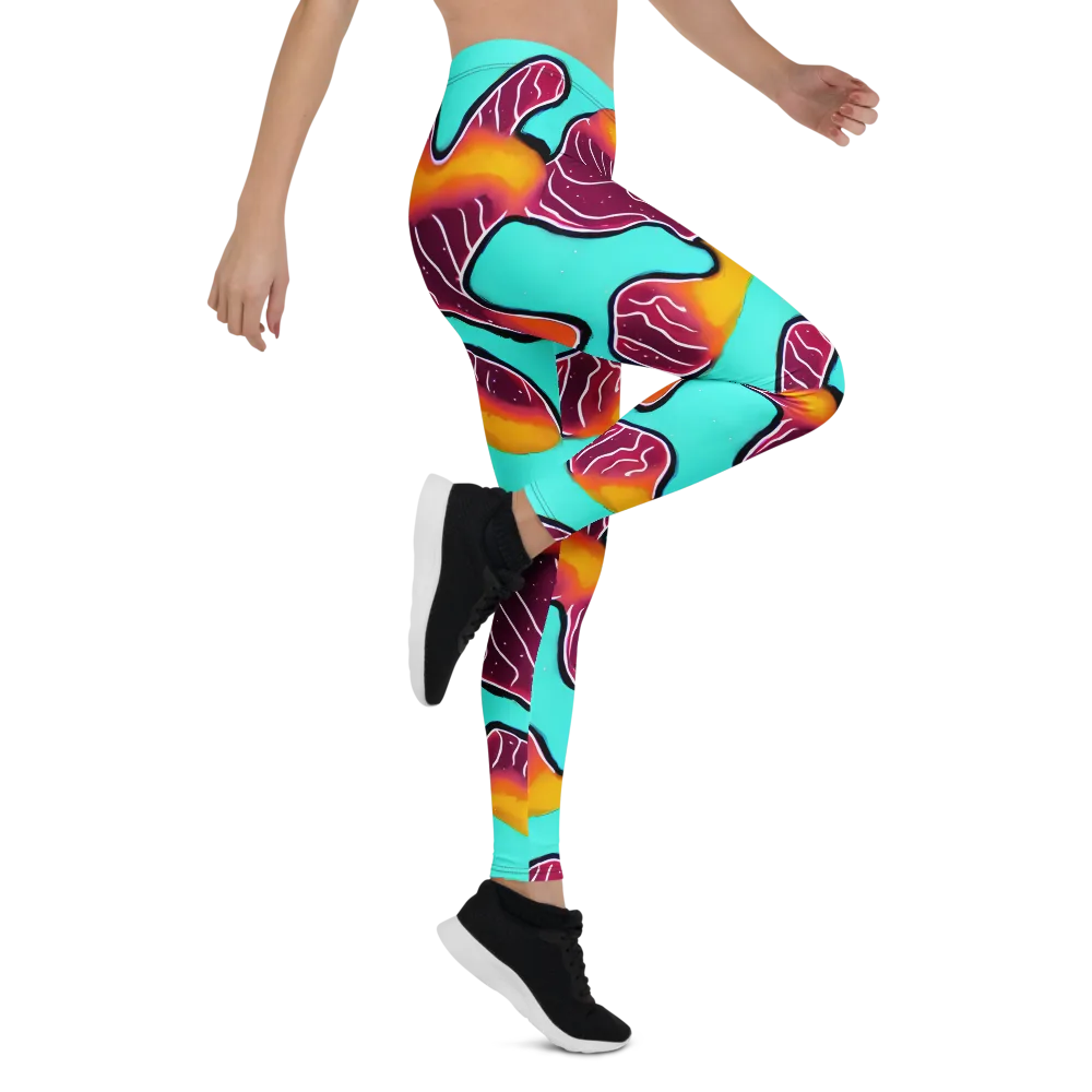 Aqua Heat on Leggings — Right