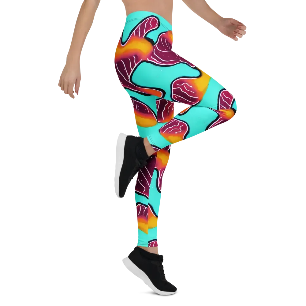 Aqua Heat on Leggings — Right