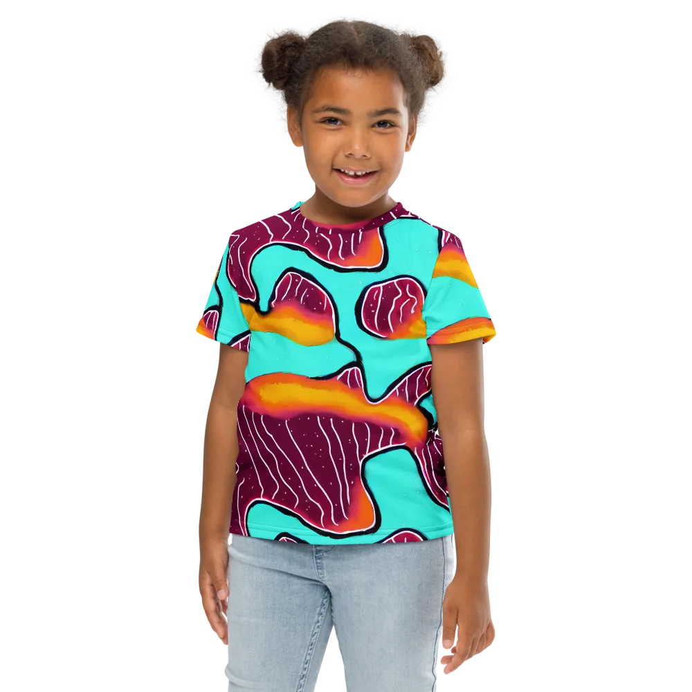 Aqua Heat on Kids Crew Neck T-Shirt — Front