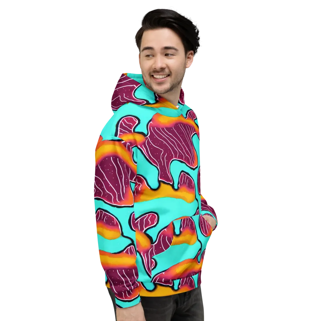 Aqua Heat on Hoodie — Right