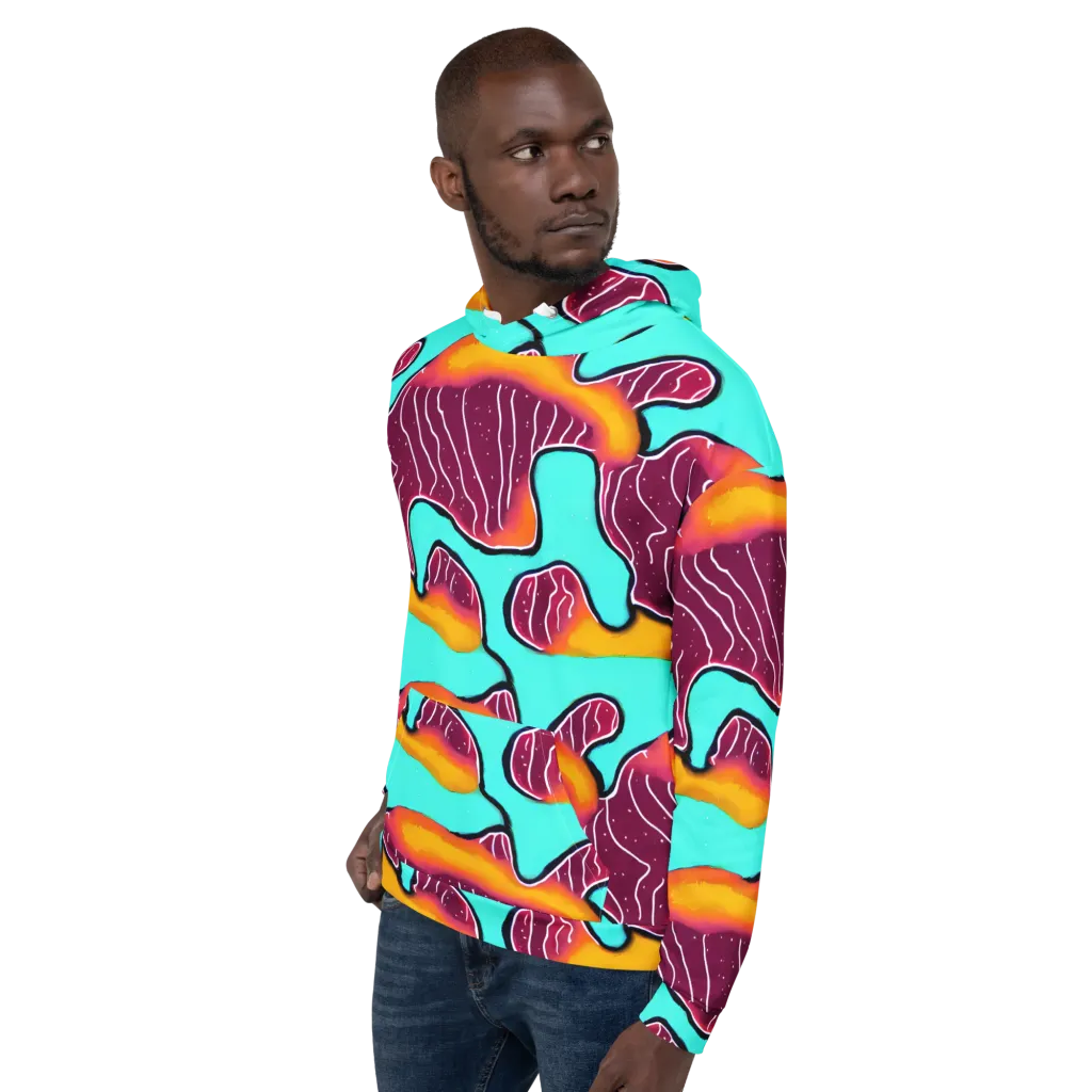 Aqua Heat on Hoodie — Left