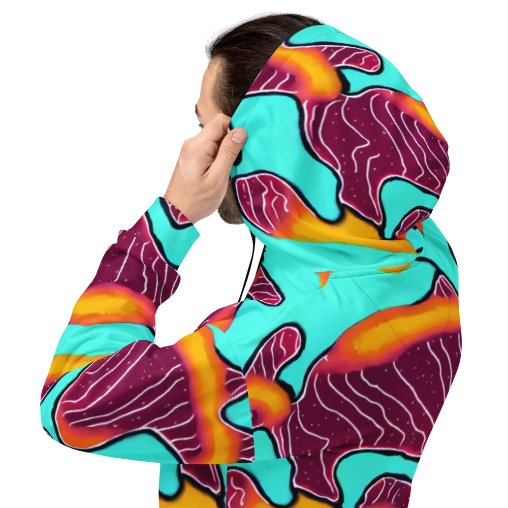 Aqua Heat on Hoodie — Back