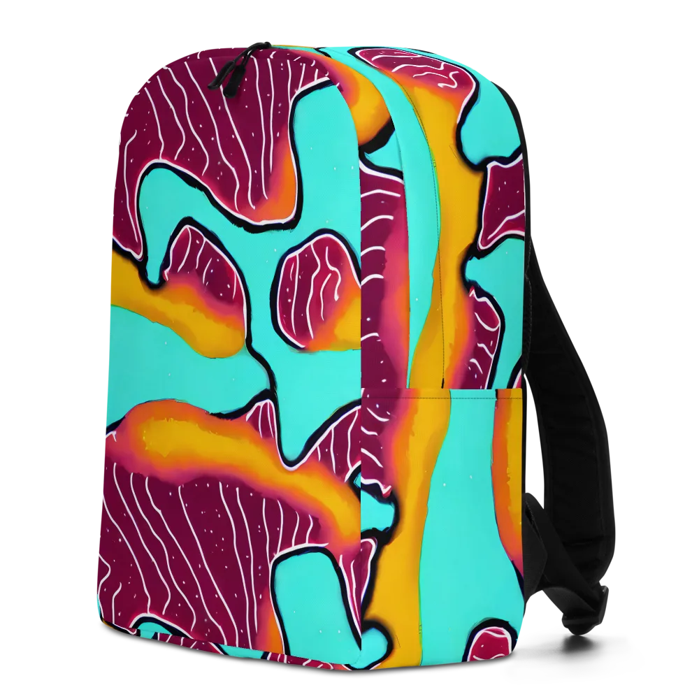 Aqua Heat on Minimalist Backpack — Left