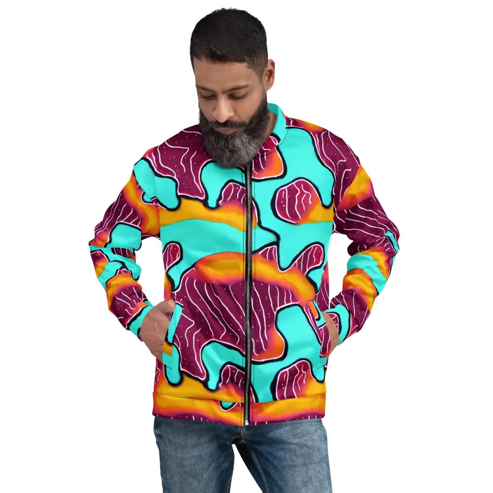 Aqua Heat on Bomber Jacket — Front
