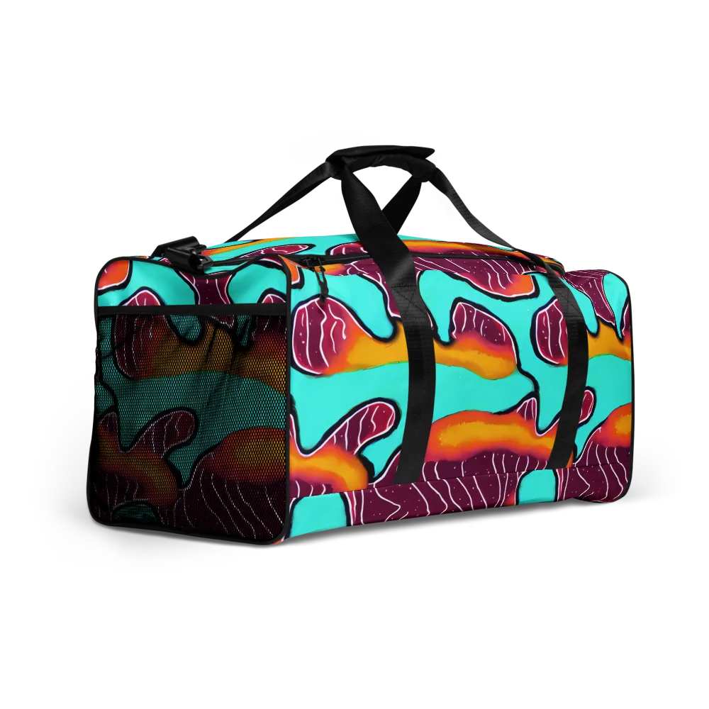 Aqua Heat on Duffle Bag — Right Front