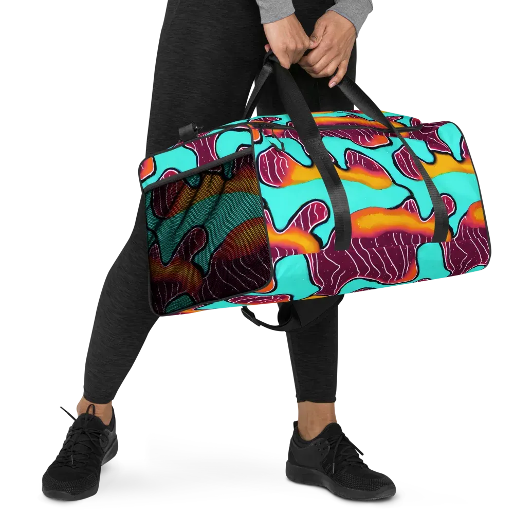 Aqua Heat on Duffle Bag — Right Front