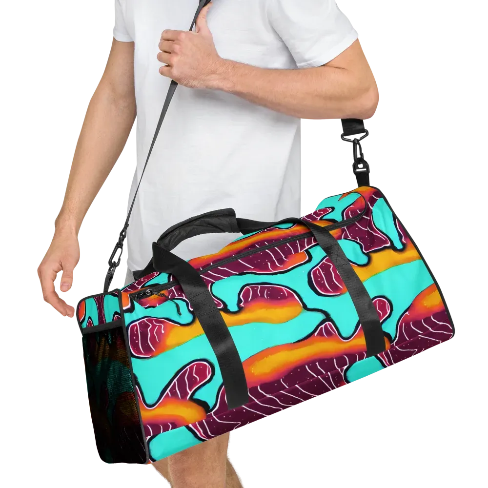 Aqua Heat on Duffle Bag — Right Front