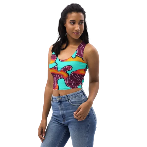 Aqua Heat on a Crop Top