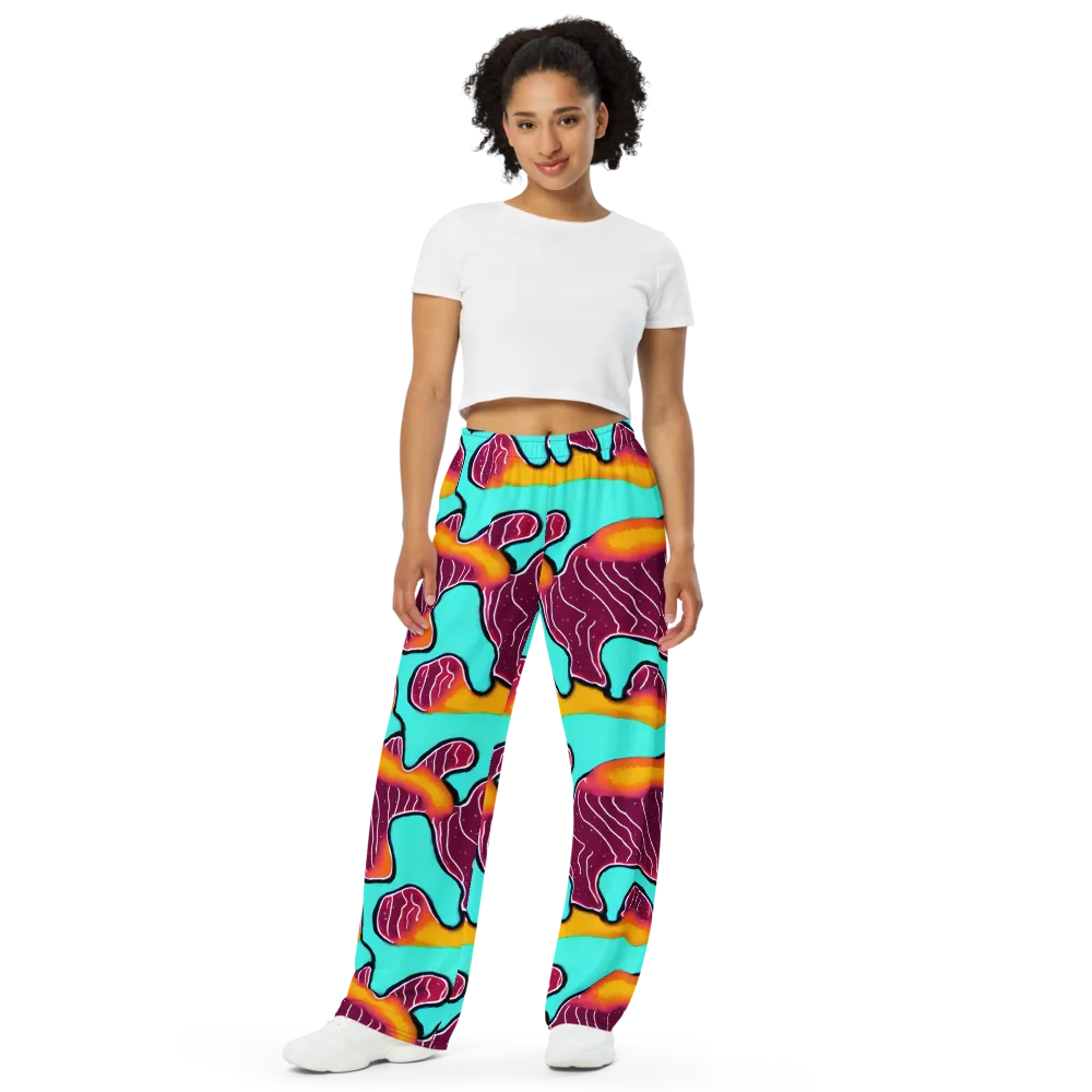 Aqua Heat on Wide-Leg Pants — Front