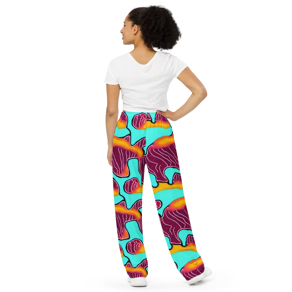 Aqua Heat on Wide-Leg Pants — Back