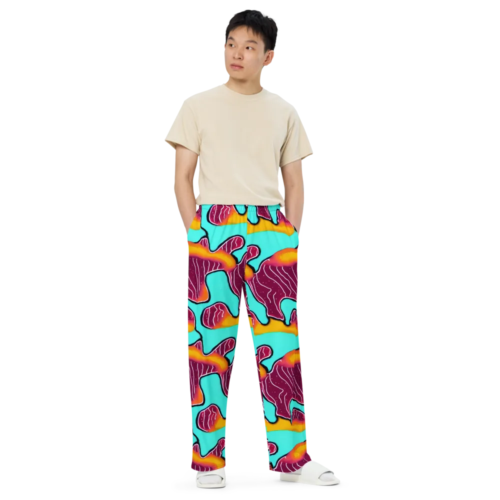 Aqua Heat on Wide-Leg Pants — Front