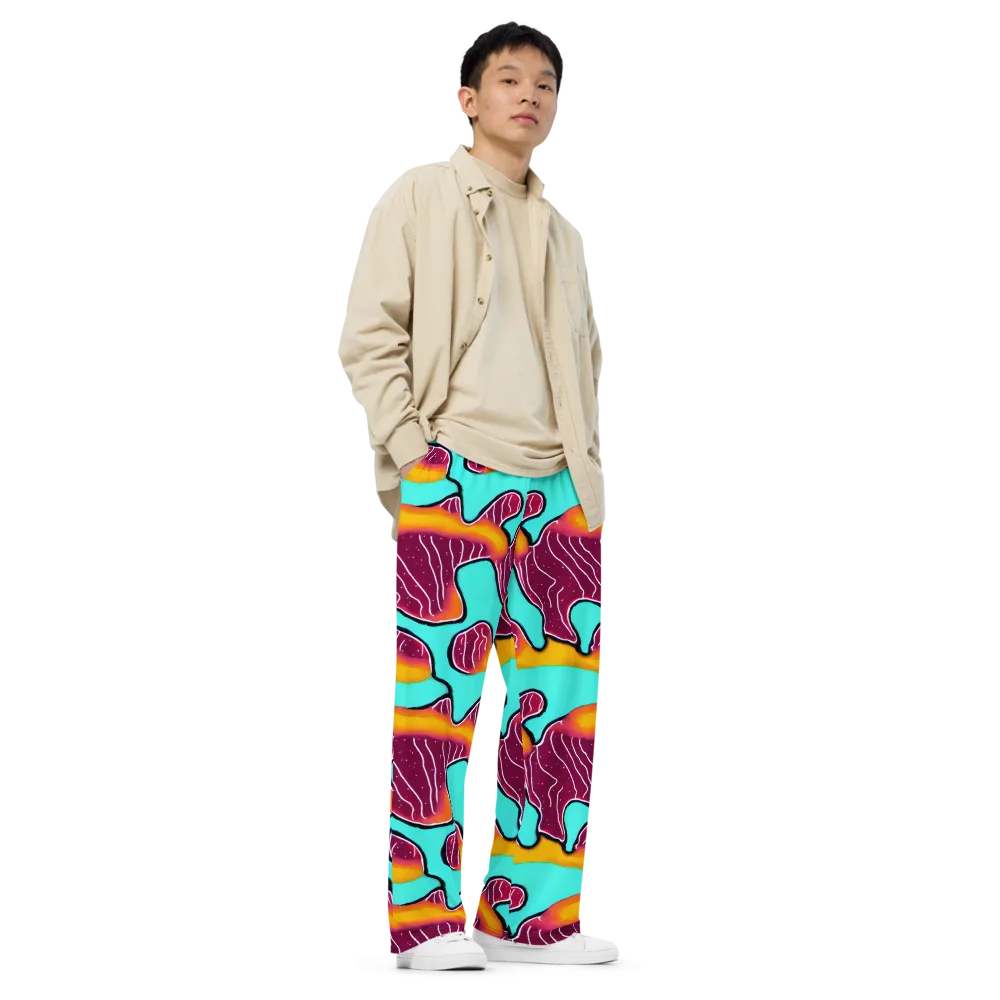 Aqua Heat on Wide-Leg Pants — Right Front