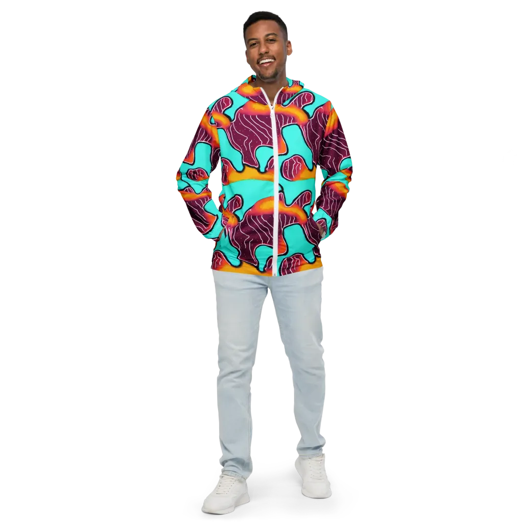 Aqua Heat on Men's Windbreaker — Front
