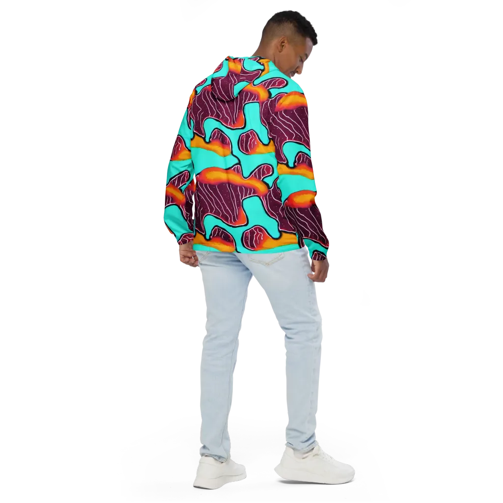 Aqua Heat on Men's Windbreaker — Back