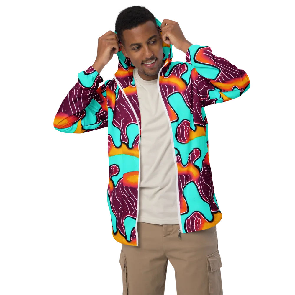 Aqua Heat on Men's Windbreaker — Front