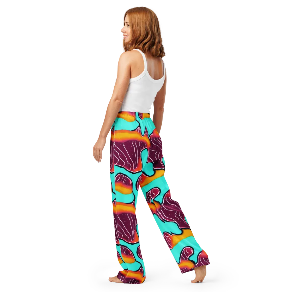 Aqua Heat on Women's Pajama Pants — Back