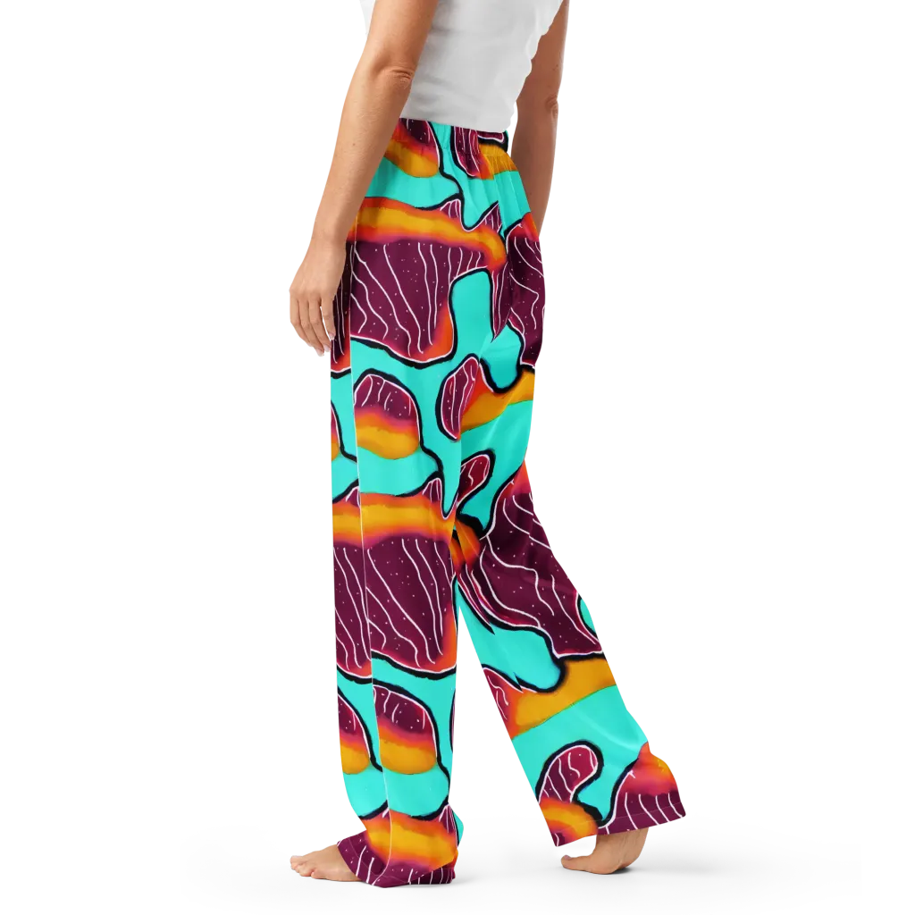 Aqua Heat on Women's Pajama Pants — Left