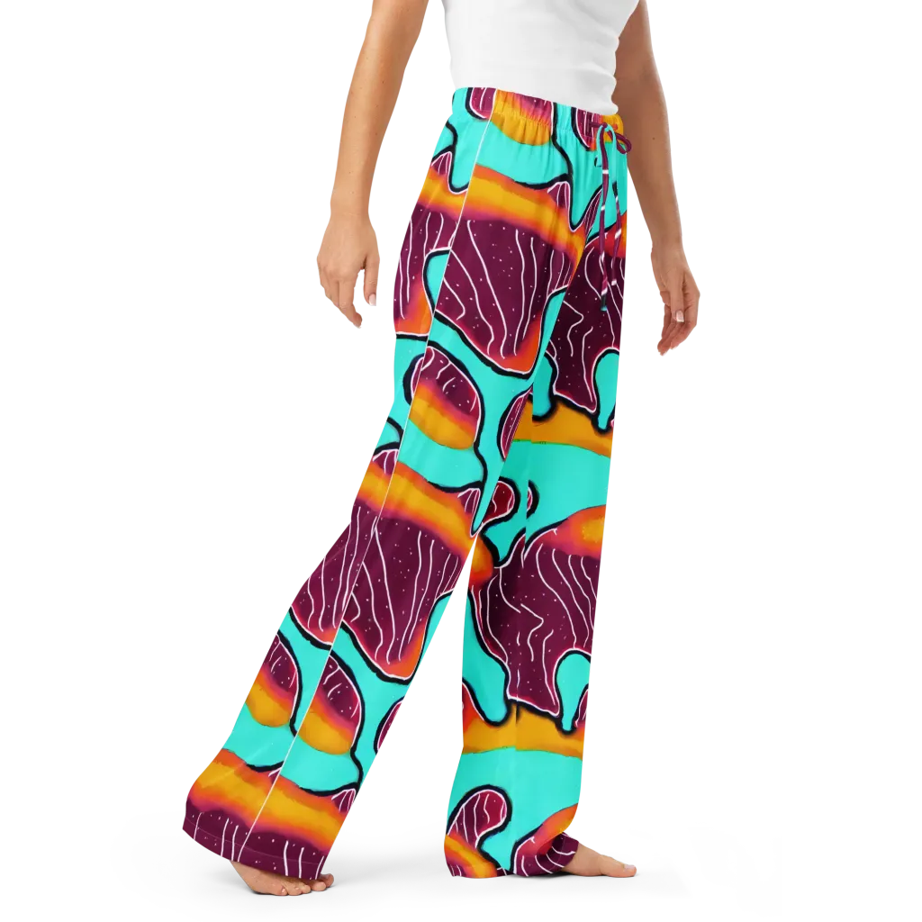 Aqua Heat on Women's Pajama Pants — Right Front