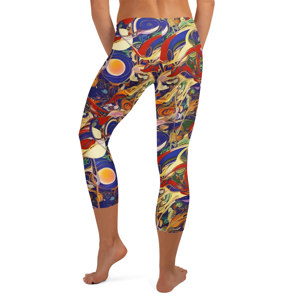 Navy Metamorphosis on Capri Leggings — Back