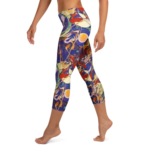 Navy Metamorphosis on a Capri Leggings