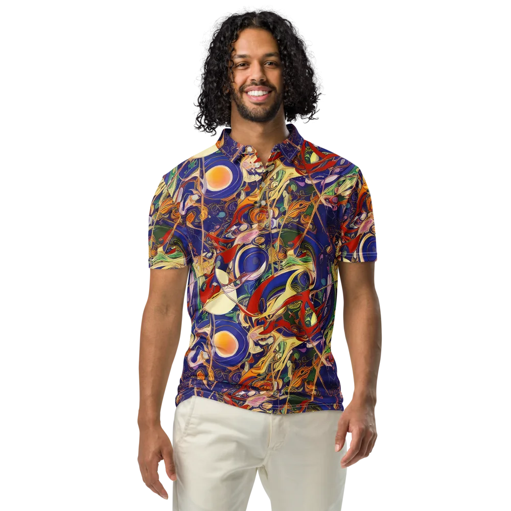 Navy Metamorphosis on Men's Slim Fit Polo Shirt — Front